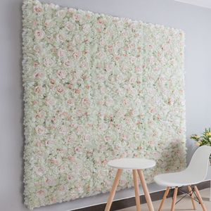 結婚式の背景の装飾の花の壁40x60cm人工絹のハジアローズ花の列イベントパーティーの供給