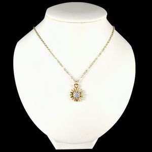Two-couleur Daisy Sunflower Small Daisy Sunflower Collarbone Short Necklace