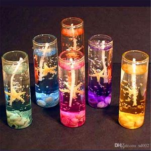 Creative Scented Jelly Candle Glasses Cup Shaped Transparent Diy Aromatherapy Candles For Birthday Christmas Party Decorations