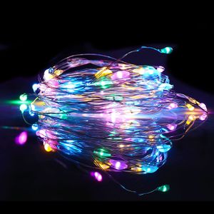 Semi produceert LED snaren koperdraad platte lijm bare string verlichting waterdichte fairy lichten voor vakantie kerst Nieuwjaar licht m LEDS FT