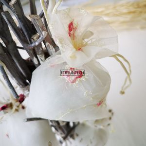 Sacos de organza para doces Bolsas para festa de casamento Saco de presente agradável Seleção de cores brancas Saco de embalagem de joias yq02876