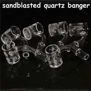 Kwarcowy Banger Sandblasted Quartz Banger Zwinięty Bezpośrednie Paznokci Kwarcowy Na Szkło Bong Dab Rigs Darmowa Wysyłka DHL