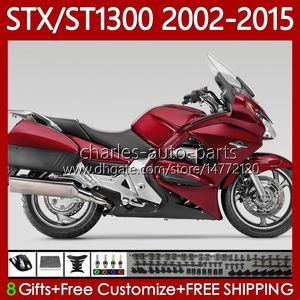 Kit corpo per HONDA Pan European STX1300 Wine Red ST1300 02-15 93No.56 STX ST 1300 ST-1300 2002 2003 2004 2005 2006 2007 2008 STX-1300 09 10 11 12 13 14 15 Carenatura OEM