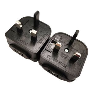 Adaptador de energia, EUA 2Pin para o Tipo de caixa de caixa de caixa 3Pin do Reino Unido com 5A fusível / 10pcs