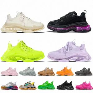 z pudełkiem mężczyzn designerskie buty do biegania Casual Runner Buty Triples S Green Paris 2.0 17 FW Paris Triple Luksusowy męski platforma damska sportowa czarna biała