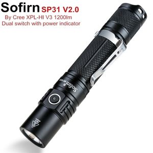 Wholesale sofirn sp31 for sale - Group buy Sofirn SP31 V2 Powerful Tactical LED Flashlight Cree XPL HI lm Torch Light Lamp with Dual Switch Power Indicator ATR