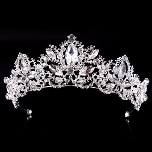 Crystal Bridal Tiaras Headpieces Baroque Luxury Crown Headdress Gold Silver Diadem for Women Bride Wedding Hair Accessories AL7648