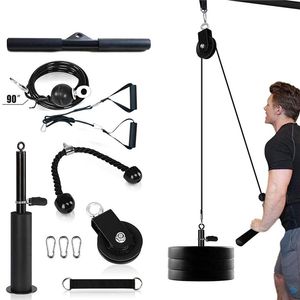 12 Set Home DIY Fitness Riemenscheibe Kabel Seil Befestigungssystem Ladestift Hebearm Bizeps Trizeps Handkraft Gym Trainingsgeräte