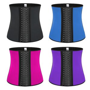 Latex Women Underwear Corset Cincher Waist Trainer Girdle 9 Steel Bones Three Layers Abdomen Tummy Shapewear Slimming Body Shaper Belts