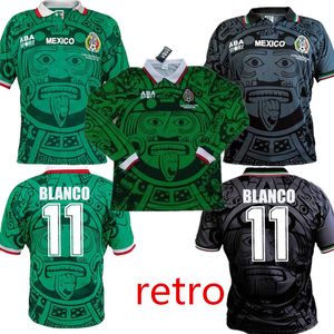 Blanco Mexico Retro Soccer Jerseys 1986 1998 Vintage Hernandez Blanco Campos Uniforms 1994 95 2006 2010 Jorge Campos Classic Jersey Shirt