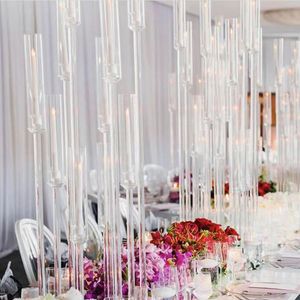 decoration Event Candlesticks For Candles transparent Candle Holder Wedding Candelabra Centerpieces senyu930