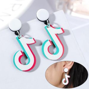 Stud 1Pair "TikTok" Creative Earrings Summer Jewelry Daily Party Wedding For Women Girls Gifts Zinc Alloy1