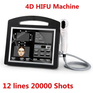 Profesyonel 4D HIFU Makinesi 12 Sonuç Yüksek Yoğunluklu Odaklanmış Ultrason Cilt Sıkılaştırma Yüz Germe Kırışıklık Çıkarma 3.0 / 4.5 Kartuşlu