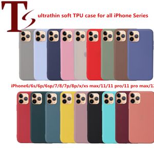 Slim Matte Soft TPU Case For Iphone 13 12 Pro Max cases Iphone12 iphone13 Plain Ultra thin Fashion Phone Cover Factory Price