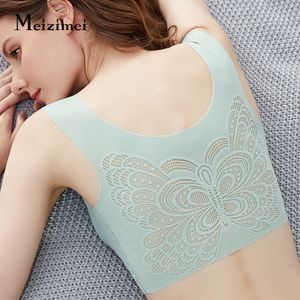 Meizimei Beauty Back Sleep Sport Bra for Women Butterfly Sexy Lingerie Top BH Plus Size Bralette Seamless Brassiere Girl Push Up 201202