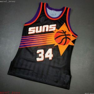 100% Dikişli Charles Barkley Jersey Siyah XS-6XL Erkek Gerileme Basketbol Formaları Ucuz Erkek Kadın Gençlik