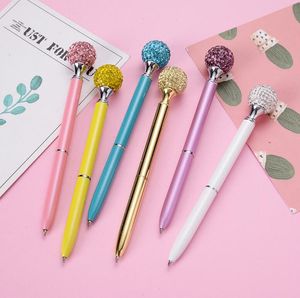 Big Diamond Ballpoint PENS Cor Gem Metal Bola Criativa Linda Festival Personalizado Caneta Forma Bonita