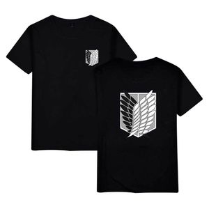 Attack On Titan T Shirt Anime Plus Storlek Toppar Utslagsplatser Sommar Toppar Mens Kortärmad T-shirt Tecknad Streetwear T-shirt Kläder X1214