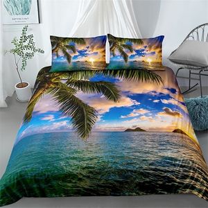 Beautiful Scenic Duvet Cover Sets 3D Flower Tree Waterfall Bedding Set Bed Linen Pillowcases Twin Full Home Textiles 2/3pcs 201210