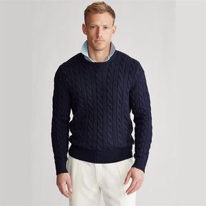 Jesień Zima Mężczyźni Wełna Masculina Ralp Mały Horse Sweter Fashion Casual Pull Homme Men's Sweter 220105