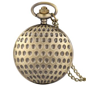 Wholesale vintage golf balls resale online - Vintage Style Golf Ball Pocket Watch Quartz Analog Arabic Numeral Display Clock with CM Necklace Chain Collectable Timepiece