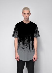 Wholesale sleeve curve hem shirt resale online - E Baihui Men s D Short sleeve T Shirt Extended Round Sweep Camouflage T Shirt Curved Hem Long line Tops Hip Hop Urban Streetwear
