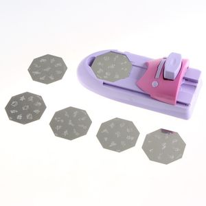 Paznokci wzór Pattern Pattern Machine Zestaw DIY Wzór Manicure Machines Stamp Stabper Tool Set