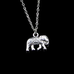 Mode 16*20mm Thailand Mounts Elephant Pendant Necklace Link Chain f￶r kvinnlig chokerhalsband Kreativ smyckesfest