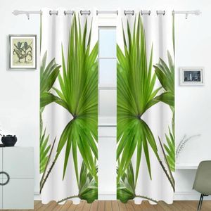 Tenda Tende Palme Foglie Tende Pannelli Oscuranti Oscuranti Passacavo Divisorio Per Patio Finestra Porta Scorrevole In Vetro 55x84 Pollici1