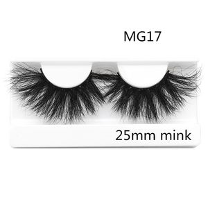 25mm 5D Mink Hair False Eyelashes Cross Natural Messy Eye Lashes