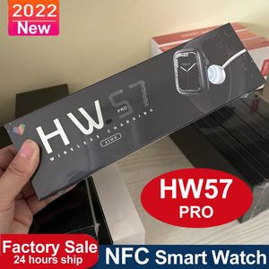 2022 Nieuwe HW57 Pro Smart Watch Series NFC Voice Assistant Betaling Bluetooth Call Waterdichte Smartwatch Mannen PK IWO HW37 HW22 W37