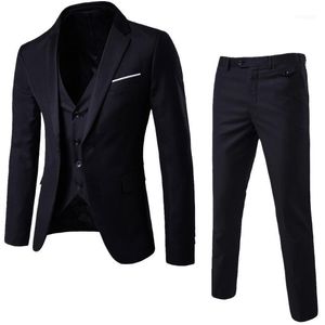Men's Suits & Blazers Luxury Men Wedding Suit Male Slim Fit For 3-Piece Blazer Business Party Jacket Vest Pants11