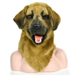 Costumi mascotteIl costume mascotte testa di cane giallo può muovere la testa della bocca vestito di Halloween