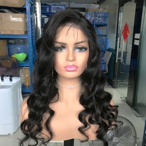 Perucas Cabelo Humano Lace Frente Onda Solta Vrgin Wigs Hair Para Mulheres Negras Cabelo Brasileiro de Alta Qualidade