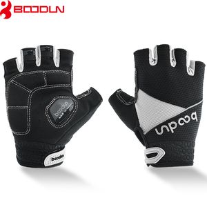 Boodun Summer Weight Lifting Half Finger Gloves Women Men Gym Dumbbell Exercise Sports Training Gloves Antislip Breathable Glove Q0108