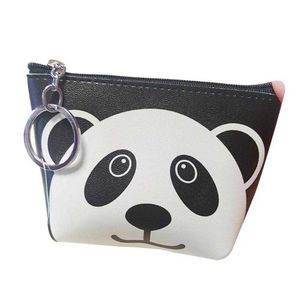 Purses Cartoon Panda Handbag Coin Print Shell Type PU Female Personality Wallet