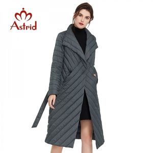 Astrid 새로운 도착 봄 클래식 스타일 길이 여성 코트 따뜻한 면화 재킷 패션 파카 고품질 outwear AM-7091 201006