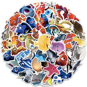 Poster da 50 pezzi/set Piccoli adesivi per skateboard impermeabili Cartone animato Zoo subacqueo per bottiglia portatile per notebook Adesivo per auto casco Decalcomanie per chitarra in PVC