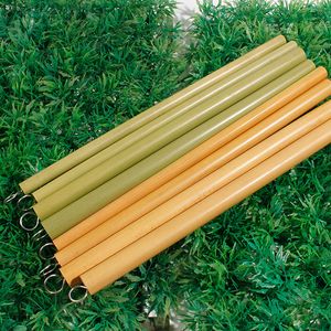 Natürlicher grüner Bambus, gelber Bambus, karbonisierte Strohhalme, Gesundheits- und Umweltschutz, anpassbare Gravur, Logo WVT0192