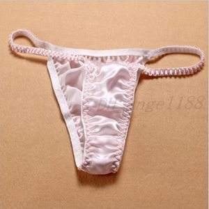 wholesale 5 pieces sexy womens 100 mulberry silk thong tback gstring panties multi colors factory direct sale