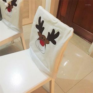 Pokrywa krzesła 1PC Boże Narodzenie Mr Santa Hat Jading Dining Table Impreza