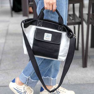 Shoppingkassar Kvinnor Handväskor Casual Chic Canvas Ladies Tote Bag Candy Fashion Spring Kvinna Kvinnor Koreansk Sommar Shopper Girl Purse Ny 220307