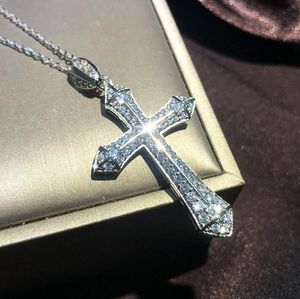 diamante catena collana pendente di Hip Hop brillante Donna Uomo Croce simulare Christian 2020 Fine Jewelry corpo punk Brithday regalo modo Fan