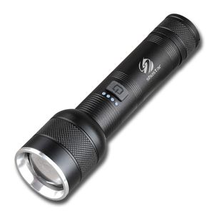 Superhelle LED-Taschenlampe mit 4-Kern-P50-Lampenperlen, wasserdichte, zoombare Taschenlampe, geeignet für Abenteuer, Camping, Radfahren usw.