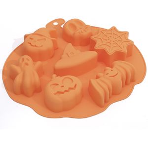 DIY silikonowe formy ciastowe Halloween Ghost Festival Filmów Lalki Dynia Czaszka Okrągły Prostokąt Mold Sprzedaj Well 4 3BH J1