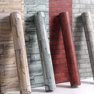 Vintage Brick Stone Peel and Stick 3d wallpaper for mobile for Living Room Restaurant Wall Decal PVC Vinyl Waterproof Home Decor Contact Paper 201009