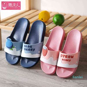 Frauen Hausschuhe Nette Obst Design Liebhaber Sommer Schuhe Weiche PVC Weiblich Männlich Bad Hause Slipper Damen Mode Dias Y1223