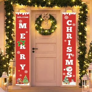Noel Süslemeleri Kapalı Açık Kapı Ekran Süslemeleri için Merry Banner Asma İşareti1