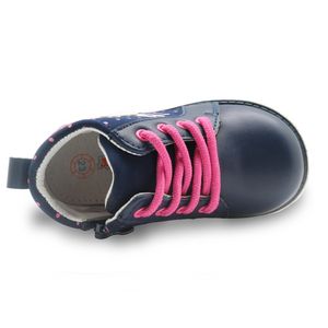 Apakowa Jesień Wiosna Dziewczyny Moda Botki Maluch Dzieci Pu Skórzane Buty Z Kwiatem Dla Szkolnych Zip Casual Buty LJ200911