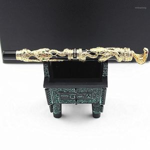 Fountain Pens Jinhao Snake Vintage luksusowy długopis / uchwyt pełny metalowy rzeźb tłuszczowy ciężka kolekcja prezentów1